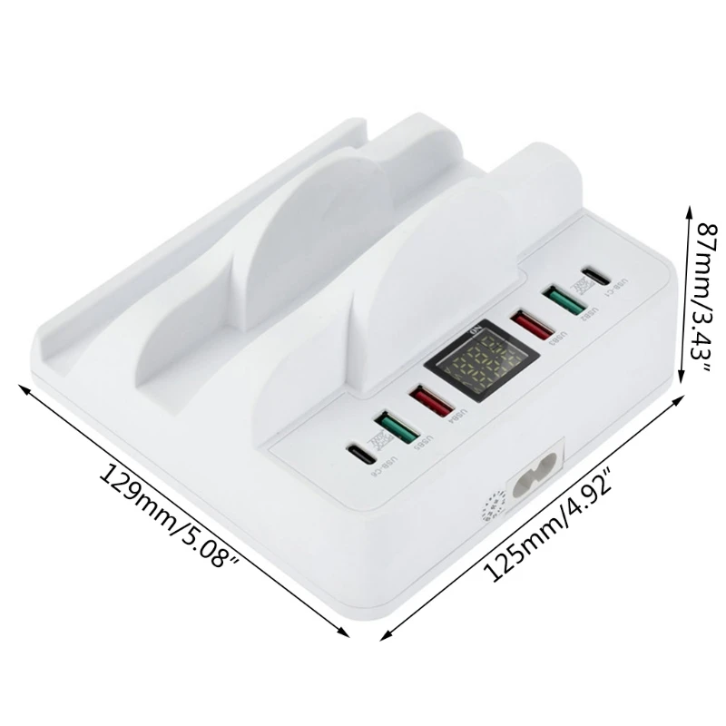 powerful wireless charging station with usbpdqc3 0 ports 80w power adapter for cellphone tablet smartwatch free global shipping