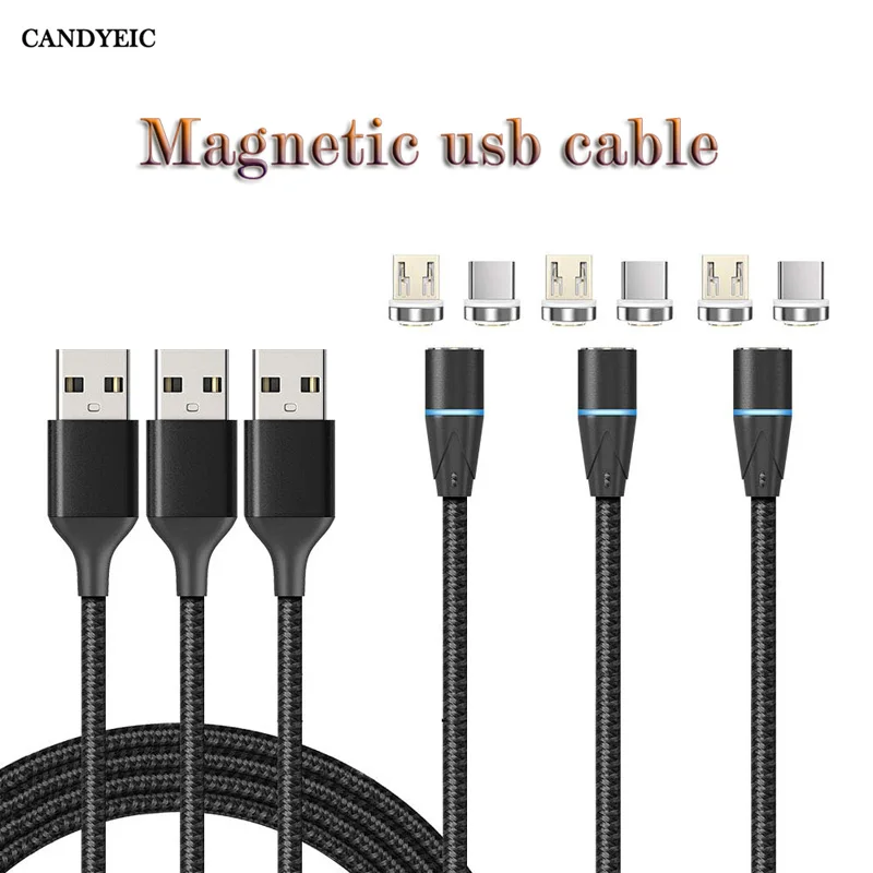 

CANDYEIC 12G Magnetic Adapter Magnetic Plug For Iphone Fast Data Charging Cable For Xiaomi Redmi Andriod Cables For Micro Type-C