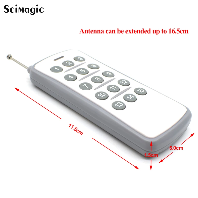 15 Channel 433MHz Remote Control Transmitter Learning code Light/ electrically operated Door/ Lock/ Window | Электроника