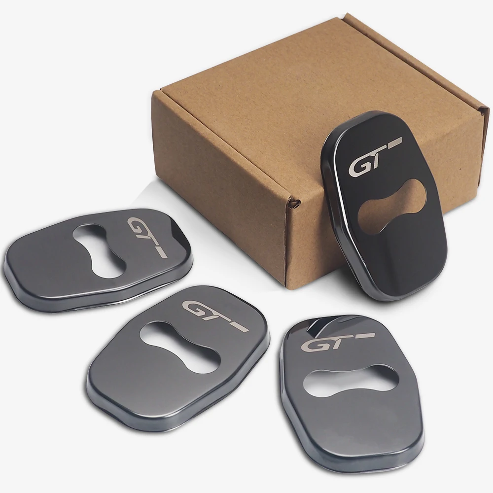 4 шт./лот черная Автомобильная Пряжка дверного замка чехол для Peugeot 206 207 307 5008 4008 3008