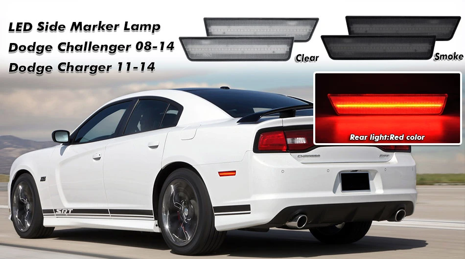 Задние боковые габаритные огни красный светодиод для Dodge Challenger 2008 2014 зарядное