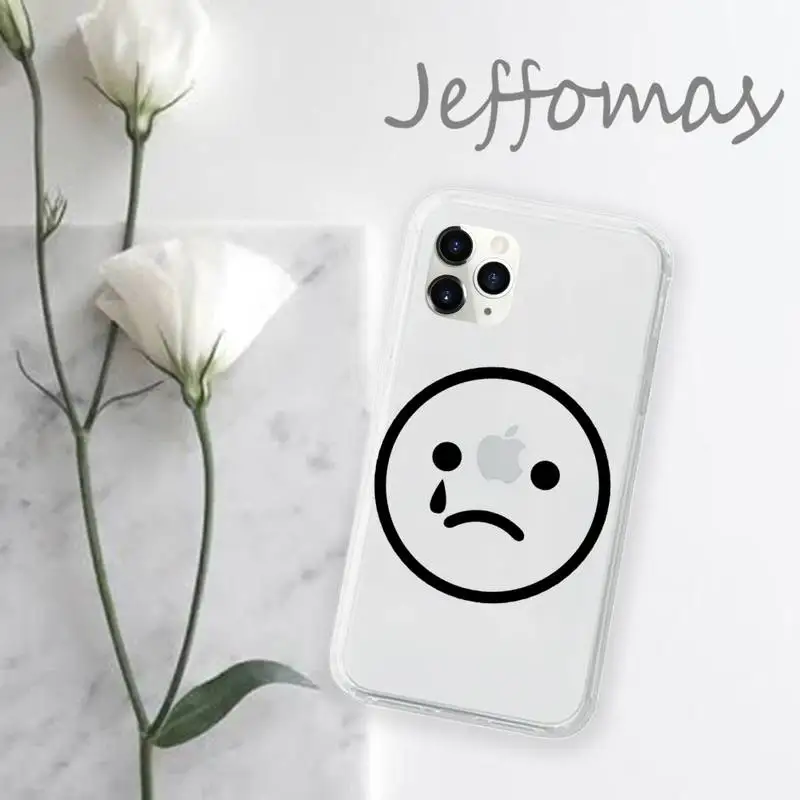

Cartoon cute funny smiley expression Phone Case Transparent for iPhone 11 12 mini pro XS MAX 8 7 6 6S Plus X 5S SE 2020 XR