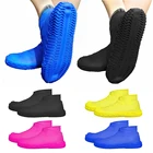 1 пара, многоразовые силиконовые водонепроницаемые чехлы для обуви, Нескользящие резиновые чехлы для обуви SML, аксессуары для обуви, 8 цветов