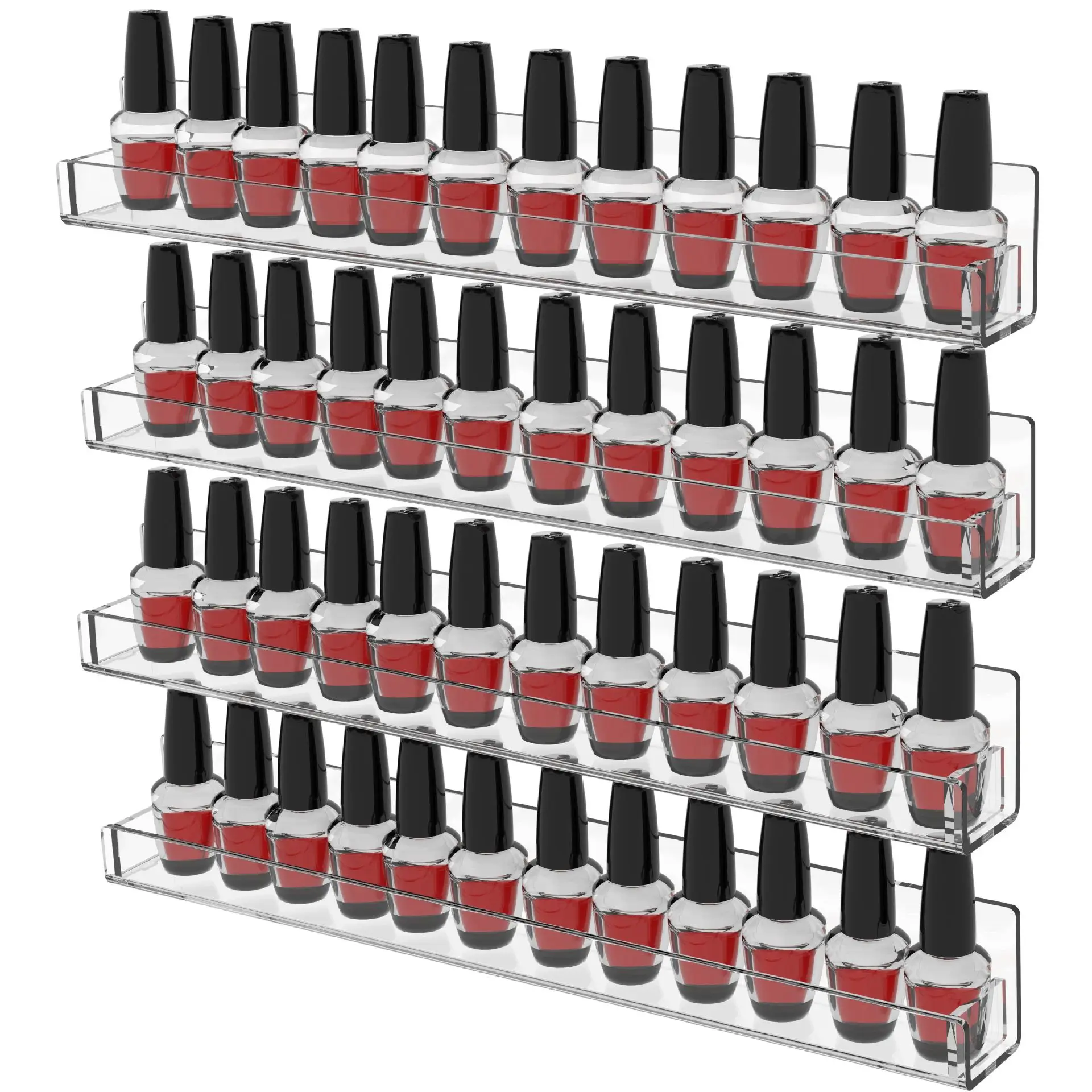 

Acrylic Nail Polish Display Organizer 1 Layer Manicure Cosmetics Jewelry Display 12 Bottles Nail Tech Organizers and Storage