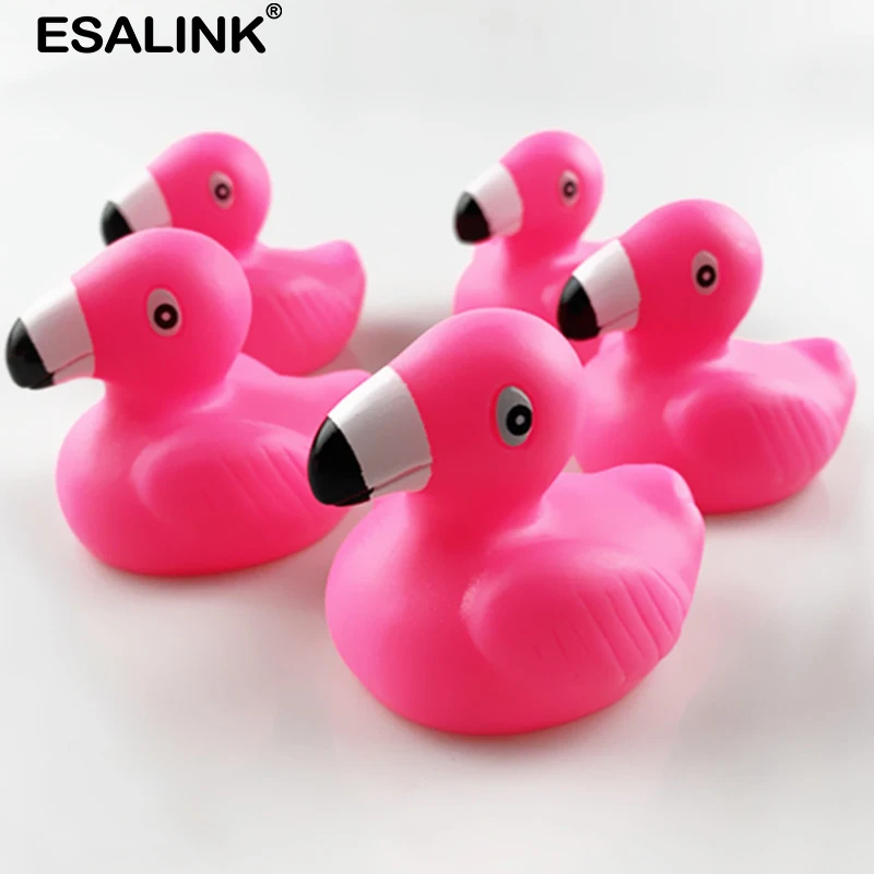 ESALINK 5 шт мини резиновые Зонт с красной птицей плавающий скрипучий звук утки