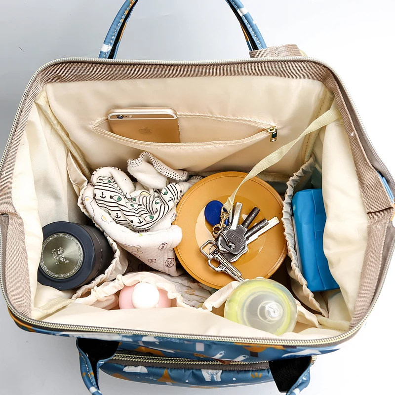 

Cactus Printed Mummy Baby Bags Fox Printed Travel Backpack Large Cartoon Maternity Diaper For Bags Baby Mommy Care Bag Nursing