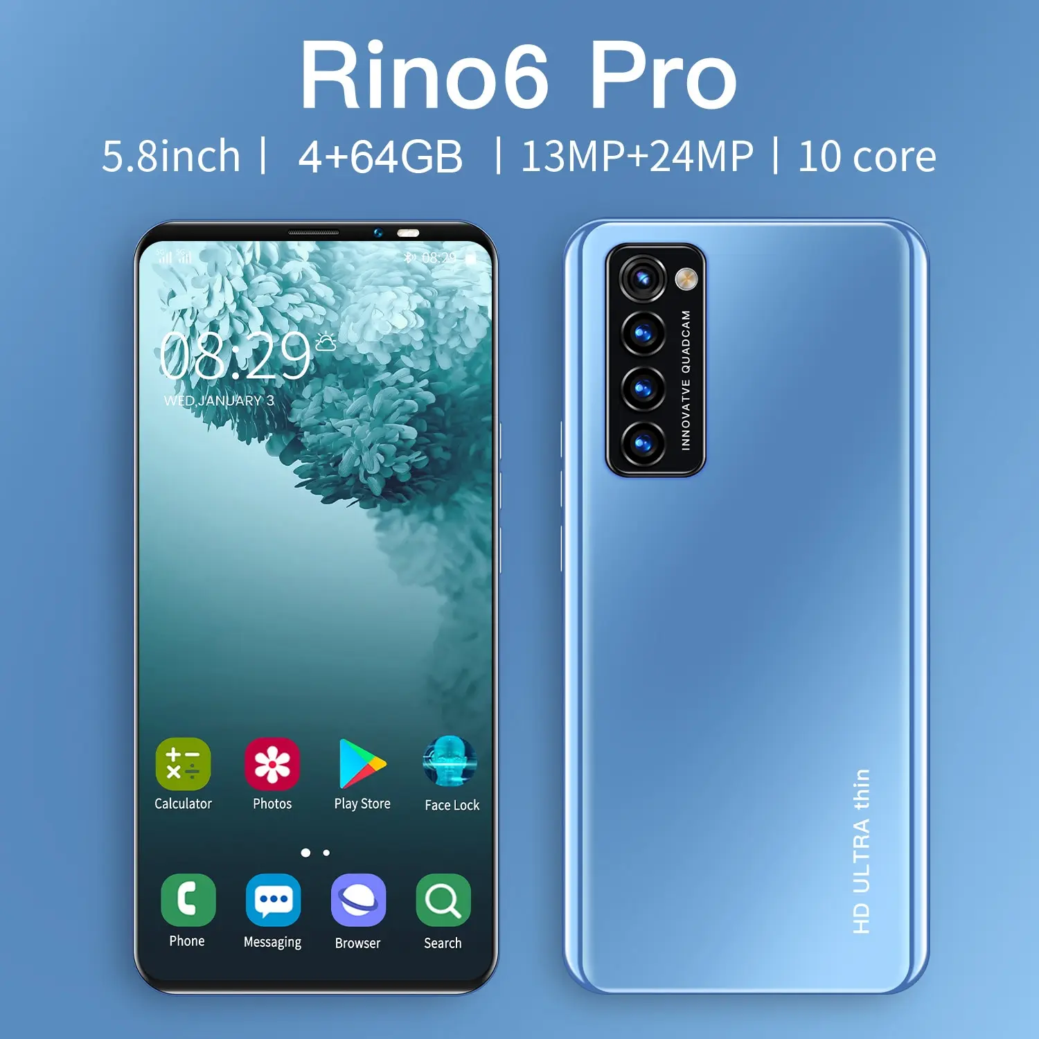 

Rino6 Pro 13+24mp 5.8 Inch Full Screen Mobile Phone 10 Core Mtk6889 5g Lte Fingerprint Strips Id 4800mah Smartphones Cell phone