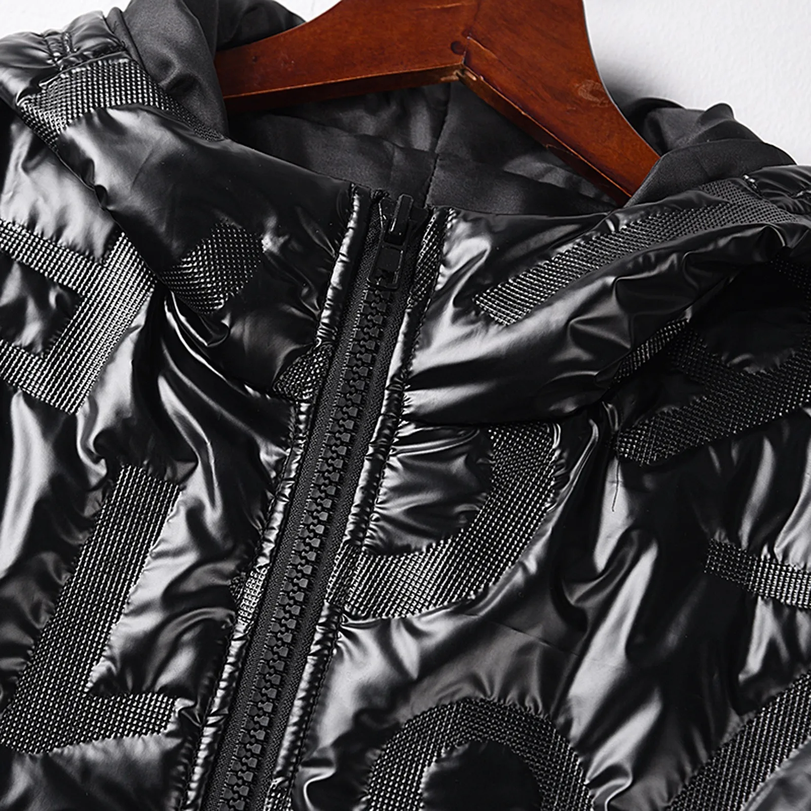 Золотые парки осенне зимняя куртка женское теплое блестящее пальто с длинным