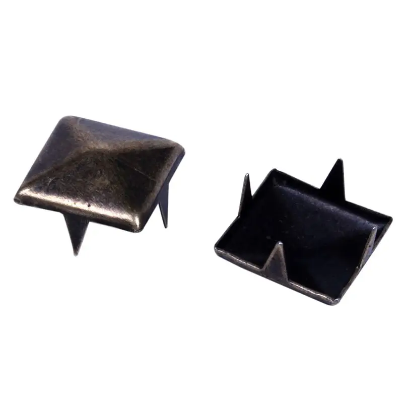 100 шт гвозди в стиле панк заклепки квадратная бронзовая Пирамида|Заклепки| |