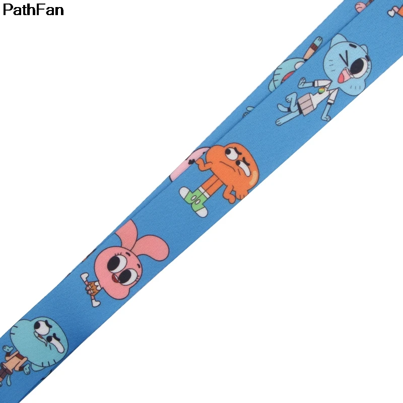 Patchfan удивительный мир Gumball мультфильм шеи шнурок для ключей очки держатель карты брелок для ключей телефон камера лямки A2370