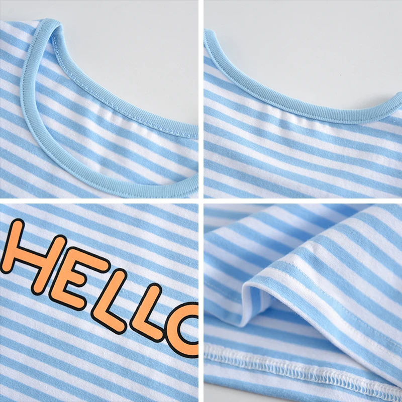 

Keelorn 2021 Kids Girls T Shirts Summer Children Letter Print Striped Tops Short Sleeve Girls Cotton Holiday Clothing 2-7T