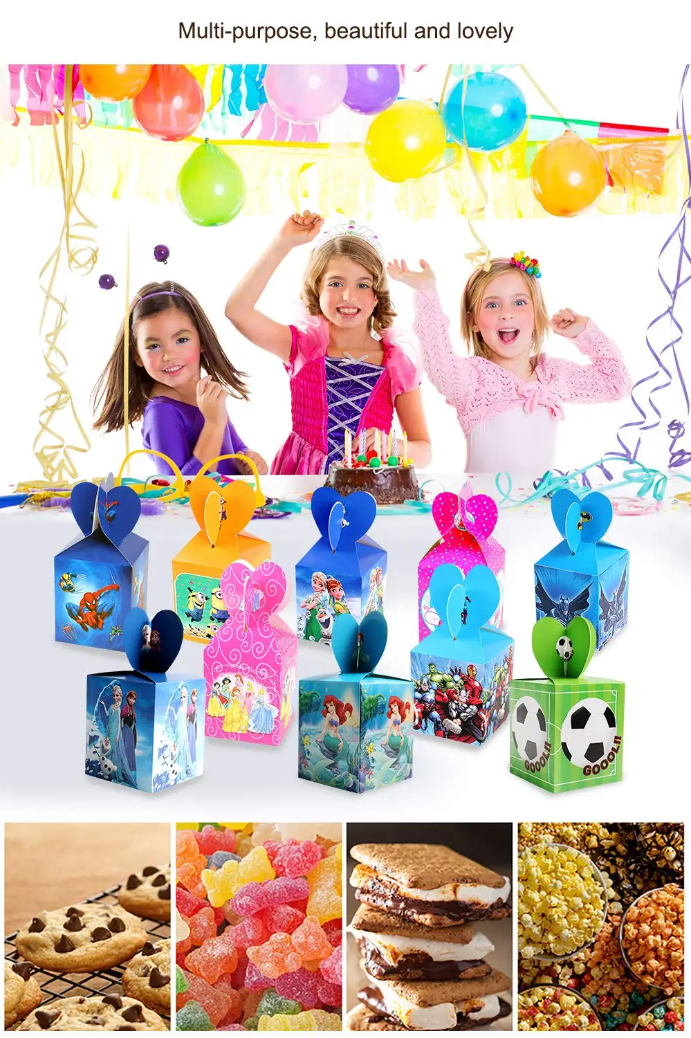 12/24/36/48/60 Pcs Moana Themed Candy Box Gift Dessert Kids Party Supplies Birthday Decorations Event Baby Shower | Дом и сад