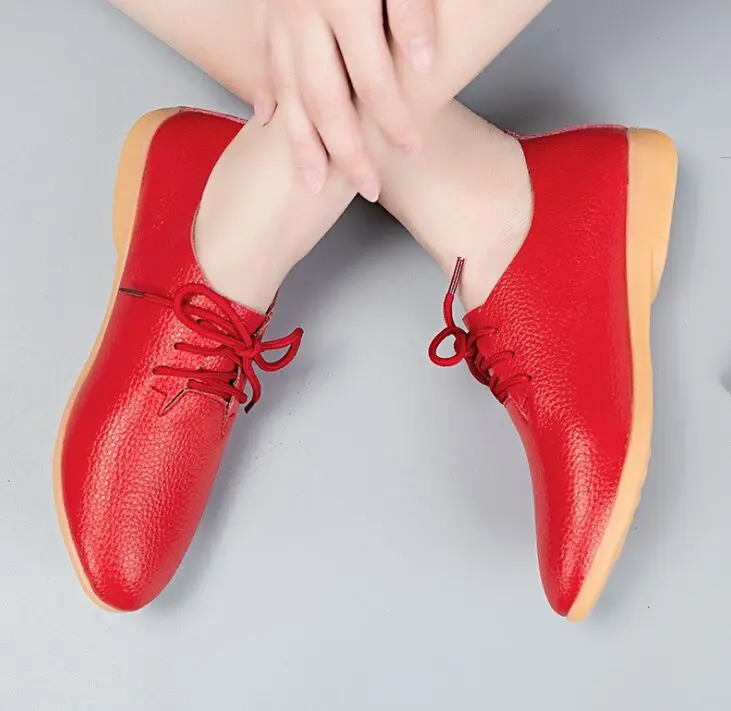 New 2019 Spring Simple Casual Genuine leather Woman Flat Shoes For Women Loafers Chaussure Femme Ladies Trainers Zapatos Mujer | Обувь