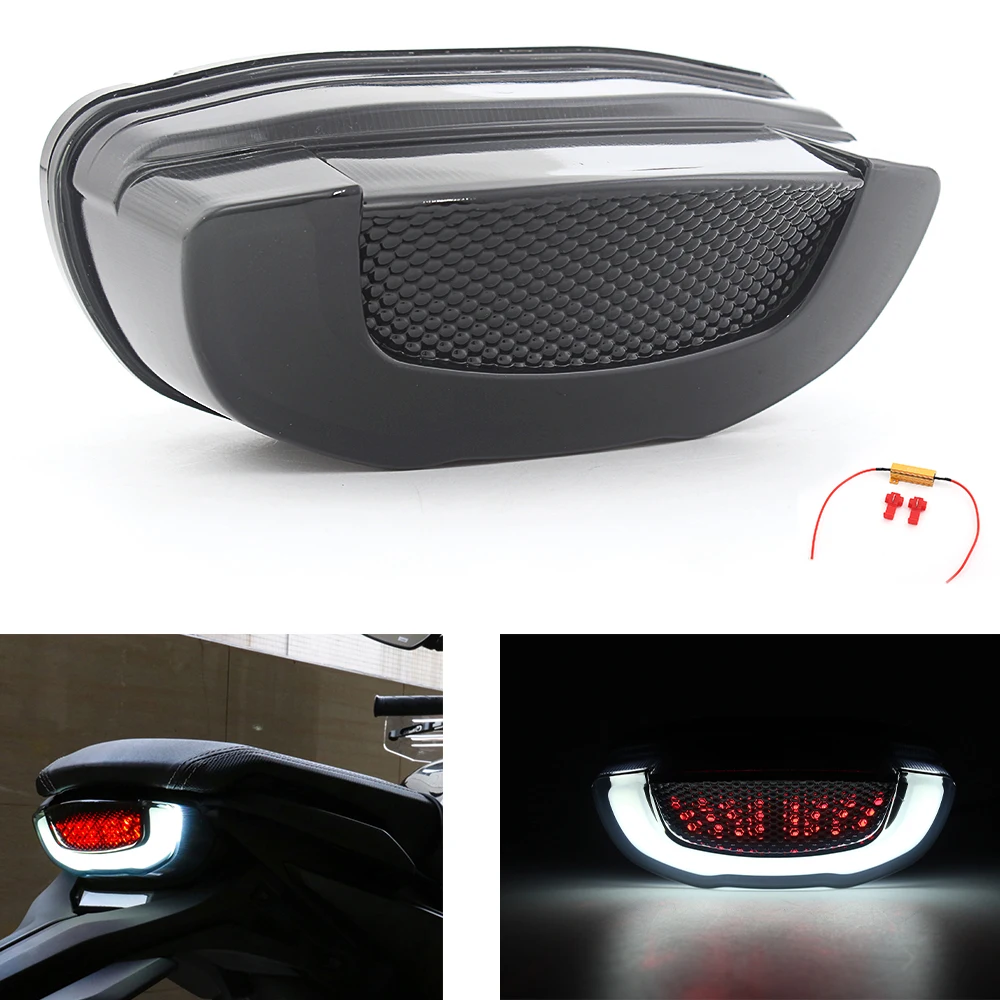 

Motorcycle LED Taillight Brake Light Turn Signals White DRL Running Light For HONDA CB650R CBR650R 2019+ CB300R CB150R 2018-2019
