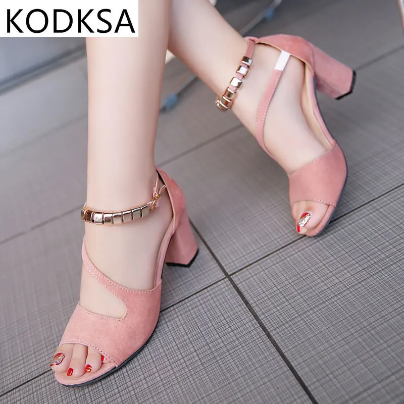 

Spring Summer Sexy Fish Mouth Hollow Roman Sandals Thick With Word With Beaded High Heels Female Summer Sexy Female Sandals