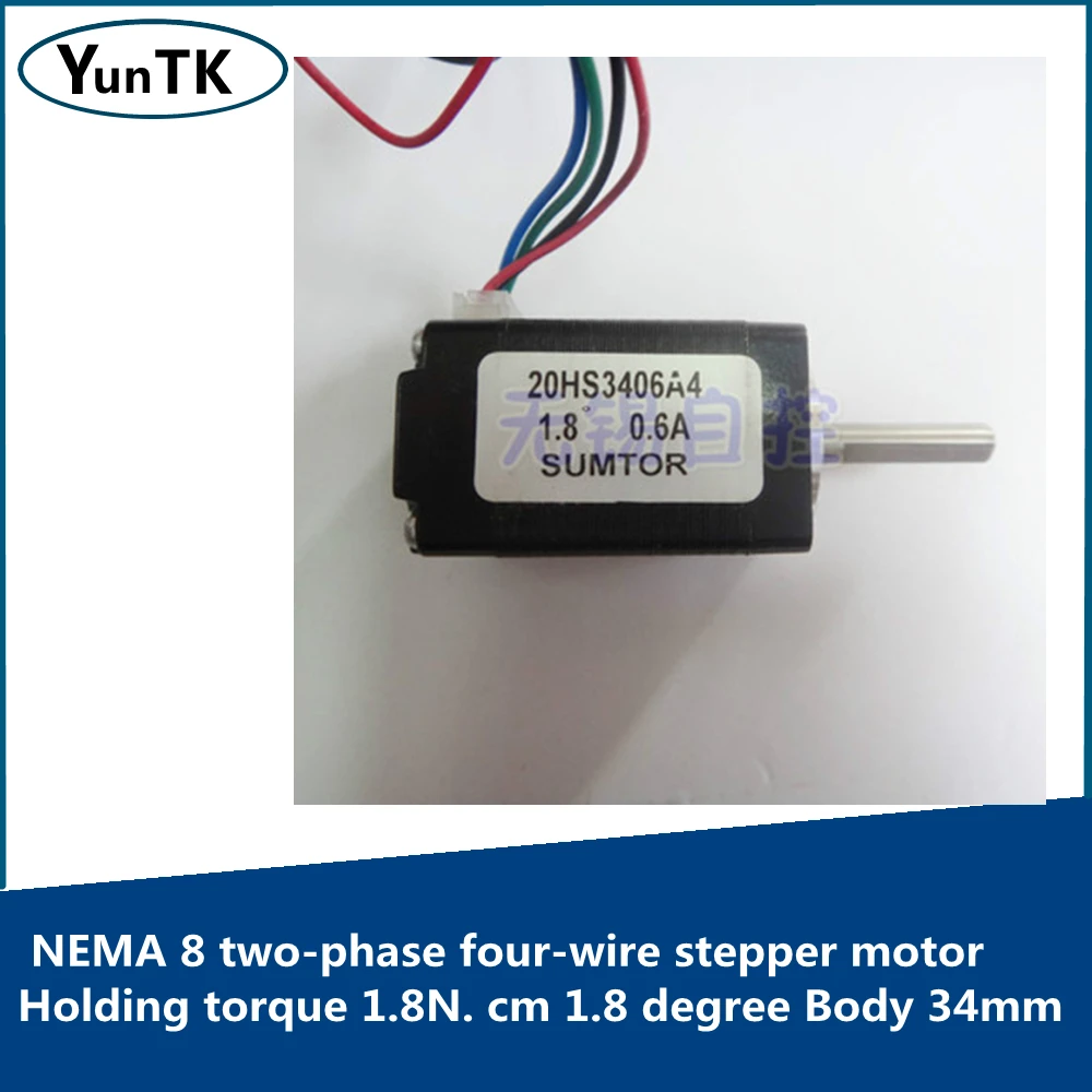 Nema Motor Deslizante Bifásico de Quatro Fios Que Segura o Torque 1.8n. cm Corpo de 1.8 Graus 34 mm Motor de passo
