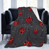 soft flannel blanket ladybug raindrop fleece throw blanket for couch sofa living room bedroom 150x220cm for kids women men