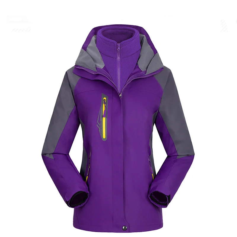 Женские уличные походные куртки 3 в 1 Softshell ветровка костюм для горного туризма водонепроницаемый дышащий