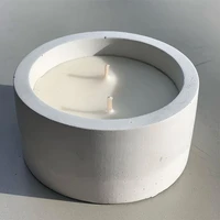 round candle vessel mold concrete candle jar silicone molds pen holder plaster mold cement planter molds
