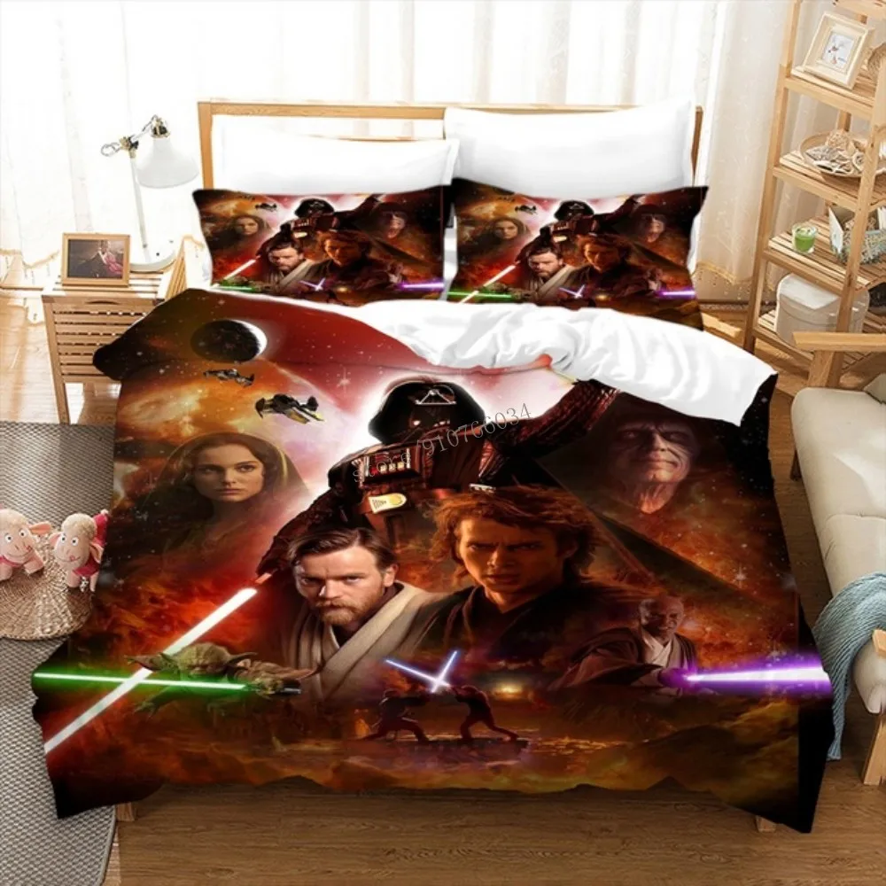 

Home Textile Popular Star Wars Printed Bedding Set Children Cartoon 3D Luxury Duvet Cover Europe/USA/AU Queen King Size