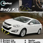 Бампер для Hyundai i40, передний спойлер, дефлектор для TopGear Friends, вид корпуса, юбка в полоску