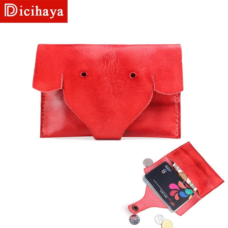 Кошелек для монет DICIHAYA ретро кошелек ручной работы из натуральной кожи с