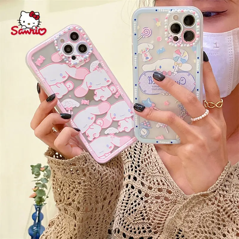 

Sanrio Hello Kitty Transparent Cartoon Phone Case for iPhone12 12Pro 12Promax 11 Pro 11Promax Mini X XS MAX XR 7 8 Plus Cover