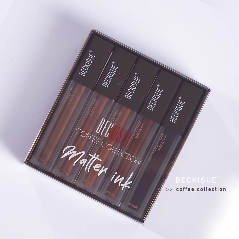 

New Arrivals Lipstick Matte Velvet Lip Gloss 5PCS Long-Lasting Waterproof Women Sexy Maquillage Cosmetics Gift TSLM1