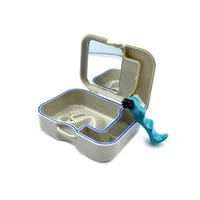denture bath box organizer dental false teeth storage with hanging net container cleaning cases artificial tooth es