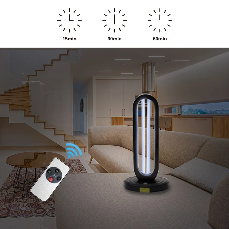 UV Disinfection Table Lamp Ozone Sterilization Portable Lamps Dust Mite Controller 38W 220V 110V EU/US Plug Bedroom Living Room | Лампы и