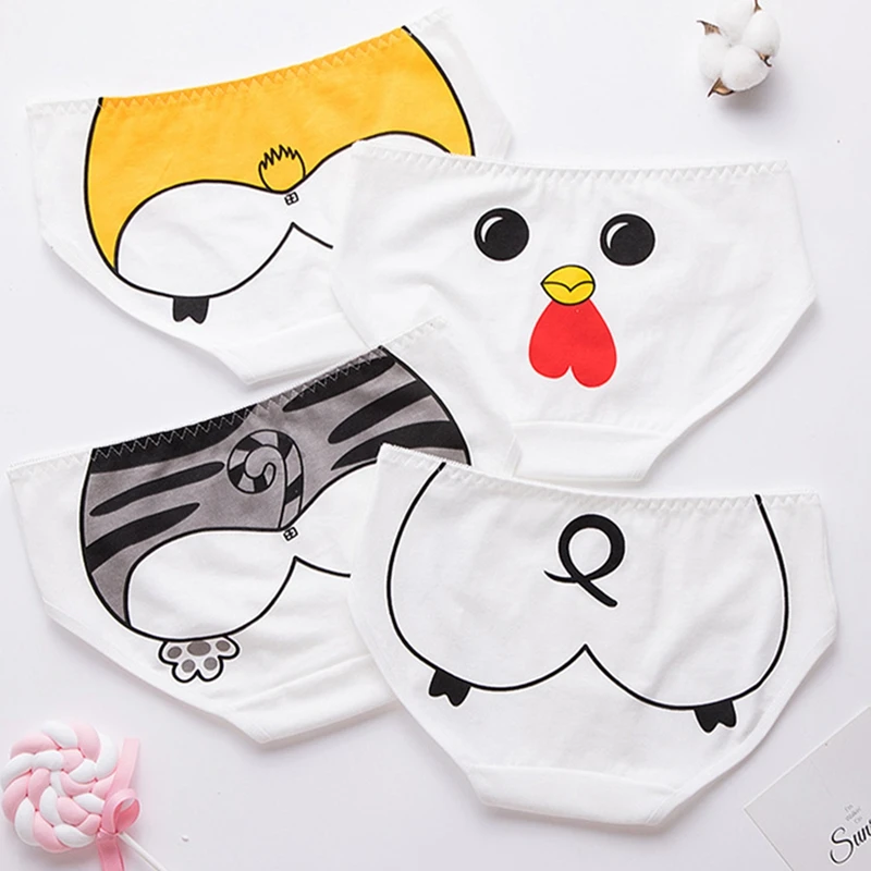 Милые Мультяшные трусы для девочек с принтом kawaii, женские трусики, нижнее белье, дышащее, комфортное, свежее, с низкой талией, хлопковое нижнее белье для девушек