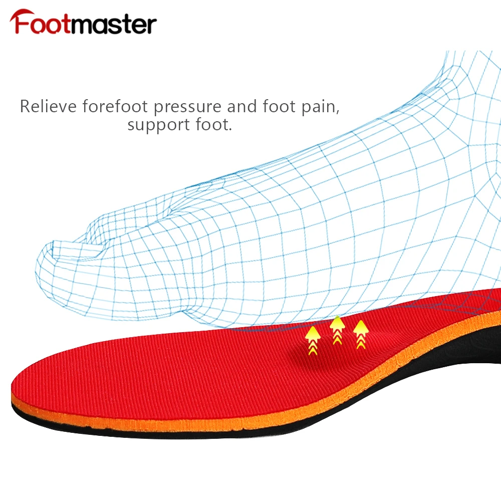 FootMaster Orthopedic Insoles Plantar Fasciitis Shoe Pads Severe Flat Feet Arch Support Arch Support Inserts Men Women Sole