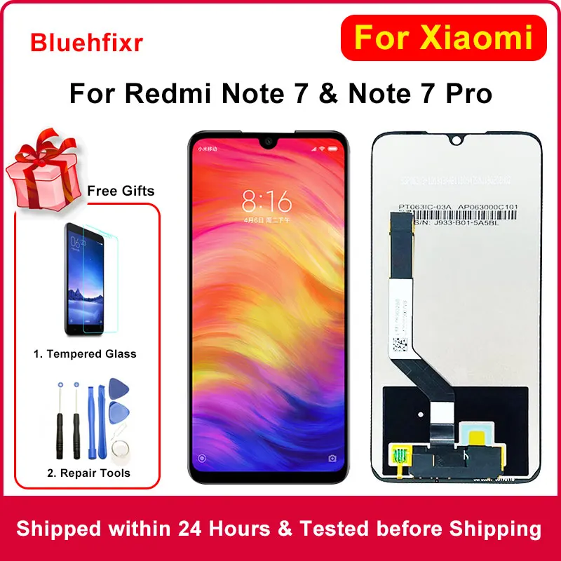 Оригинальный сенсорный жк экран для Xiaomi Redmi Note 7 дисплей с рамкой замены экрана Pro