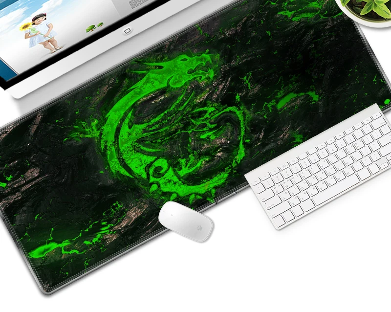 700*300 мм серия Red Dragon высокоскоростной большой игровой коврик для мыши, клавиатуры, Противоскользящий коврик для компьютерной мыши из натурального каучука