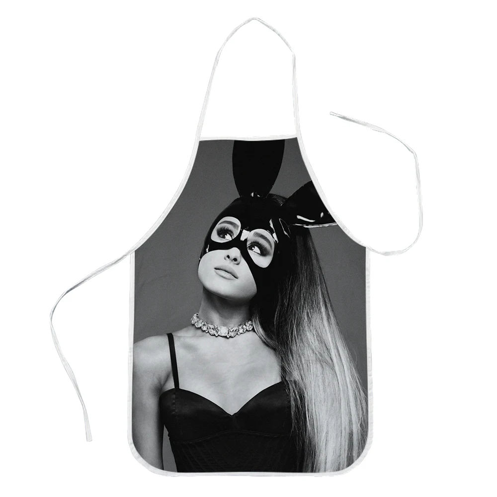 

CLOOCL Singer Ariana Grande Printed Kitchen Apron for Woman Polyester 55*68cm Home Cooking Baking Cleaning Tool Drop Shipping