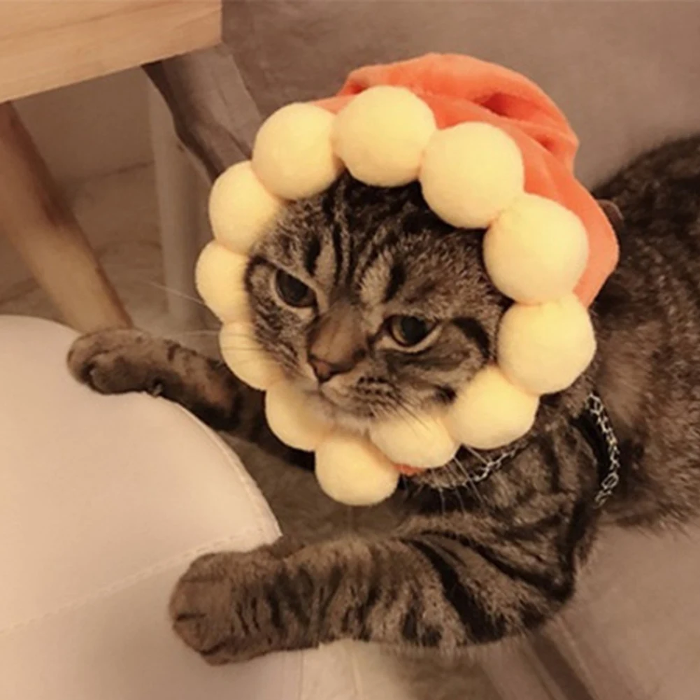 ПЭТ Забавные головные уборы милый костюм банана Кепки с рисунком &quotПодсолнух&quot