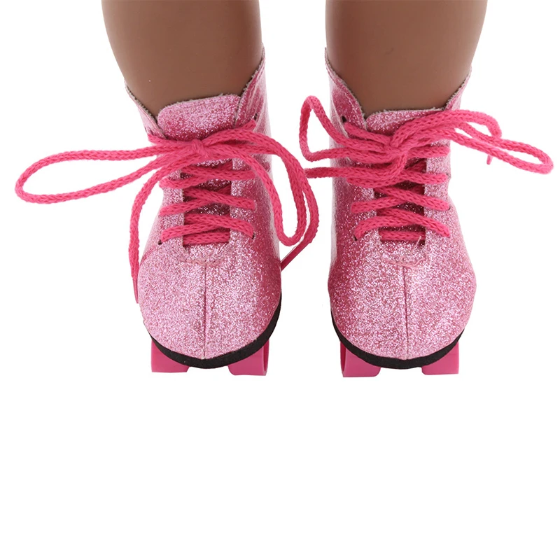 7 см Детские куклы обувь для новорожденных модные белые фиолетовые роликовые