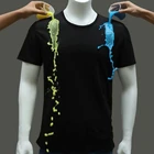 Водостойкая Мужская футболка с защитой от грязи, водоотталкивающая дышащая быстросохнущая футболка из нержавеющей стали с защитой от загрязнений, походная футболка с короткими рукавами