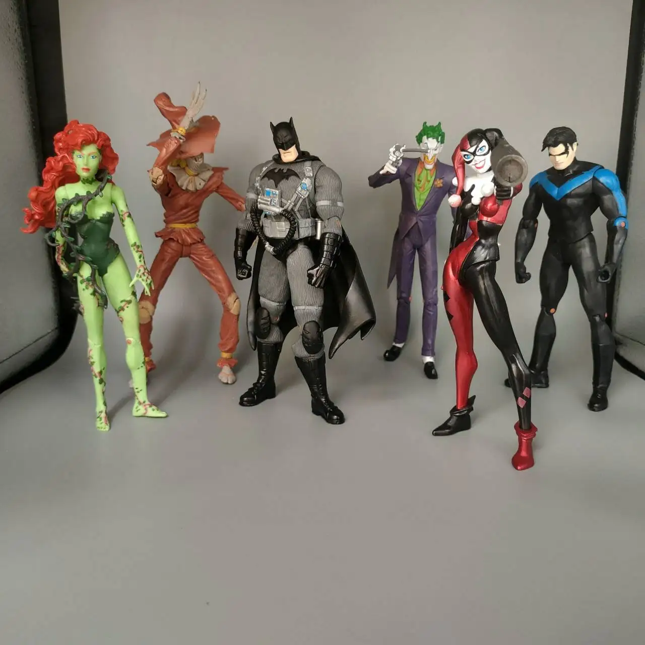 Фото DCD Superhero Ivy-Poison Scare Crow Nitewing Quin The Joke-Man изготовленная на заказ 7-дюймовая свободная фигурка №1