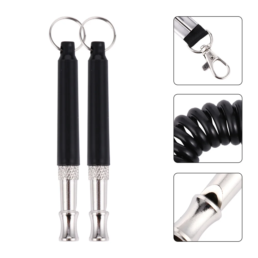 

6PCS/Set Dog Training Whistle Adjustable Pitch Dog Whistle with Clicker Lanyard