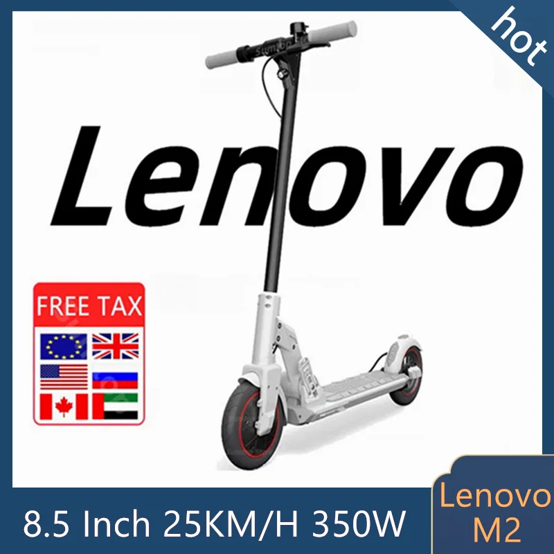 Оригинальный умный электрический самокат Lenovo M2 с одним мотором 350 Вт 36 В Ач