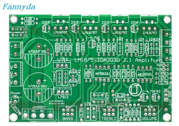 LM1875T TDA2030 сабвуфер 2 1 каналов 25 Вт + 50 печатная плата усилителя мощности|Печатные