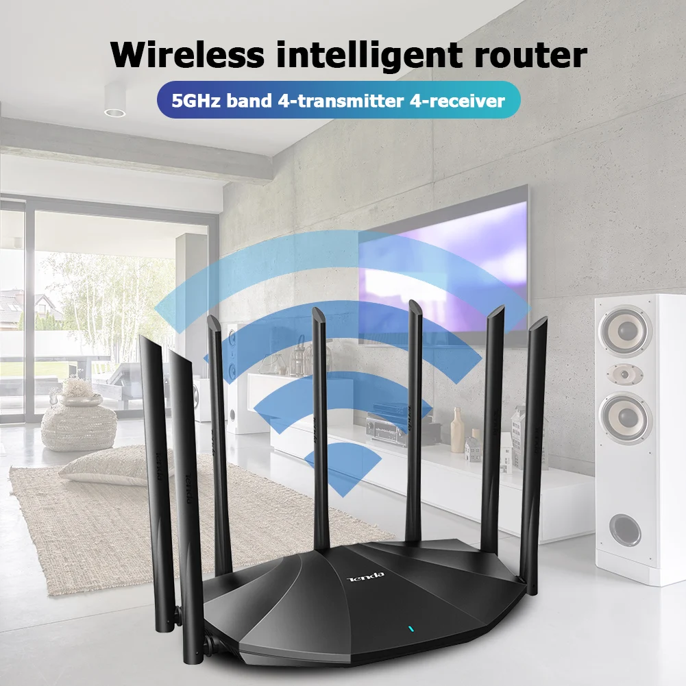 

Tenda AC23 2100M Gigabit Dual Band WiFi Router Wireless Amplifier 2.4+5GHz Repeater Wider Coverage Network Extender English