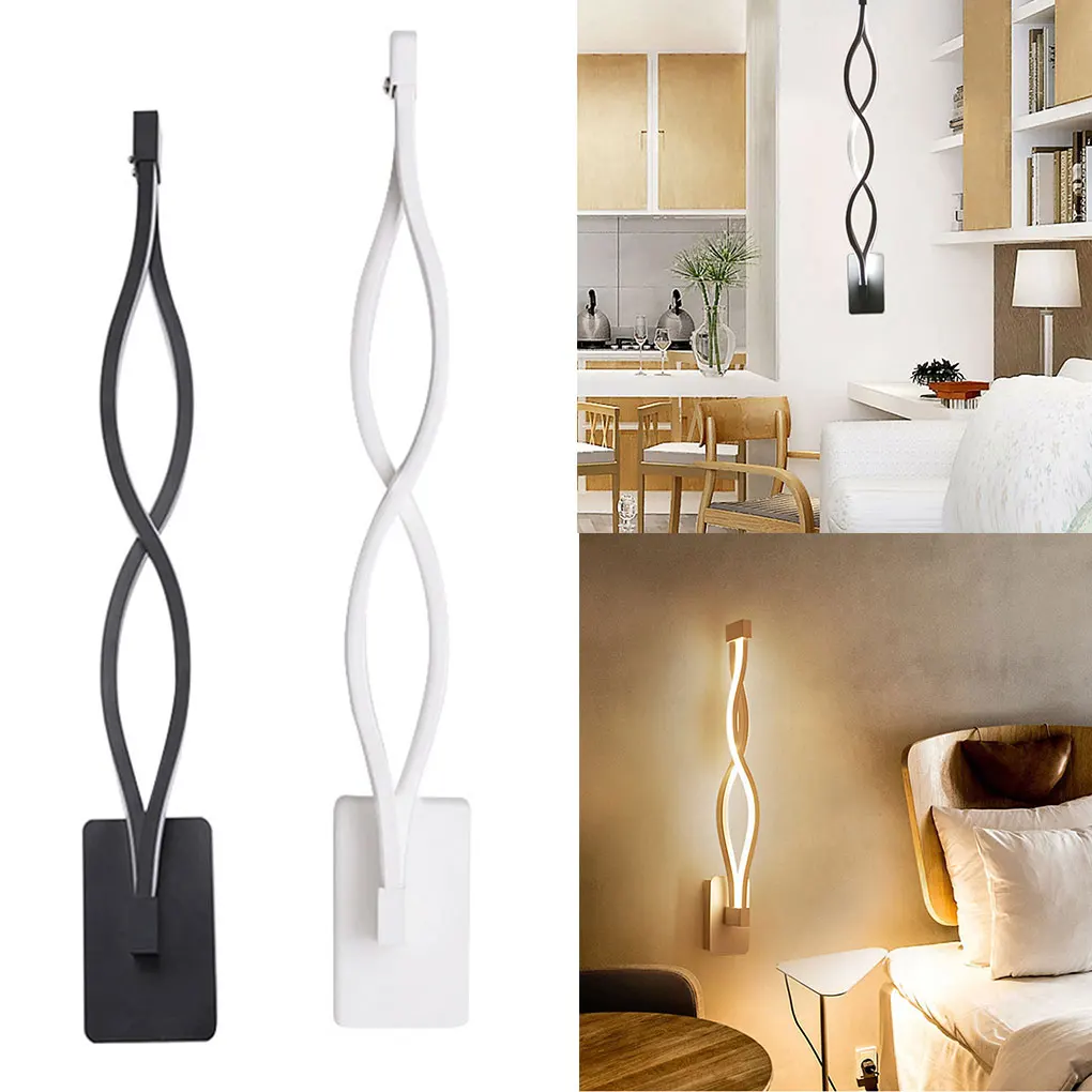 Современная настенная лампа алюминиевые волнистые светодиодные светильники для