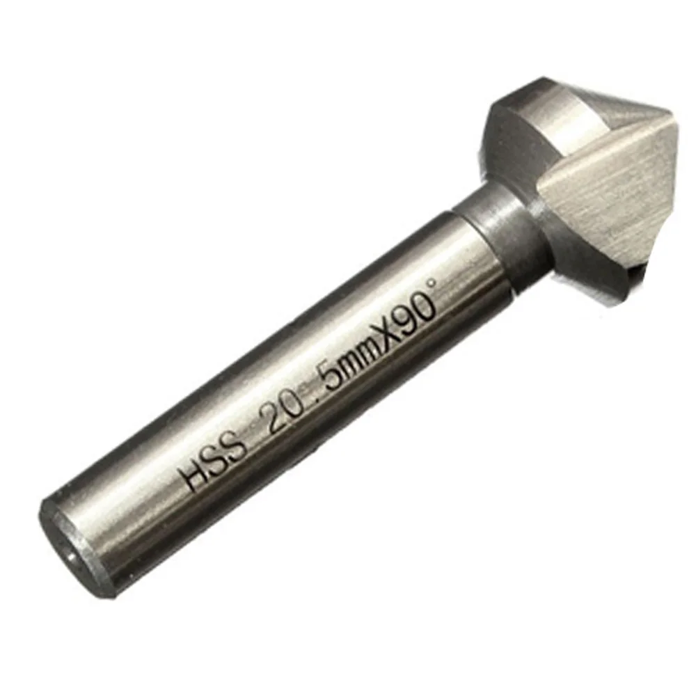 

New 6Pcs 3 Flute 90 HSS Countersink Chamfer Cutter End Mill Drill Milling Tool