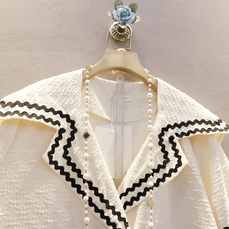 

XITAO Solid Double Breasted Dress Women 2021 Summer New Arrival Personality Fashion Loose O-neck Short Sleeve Dress CLL1773