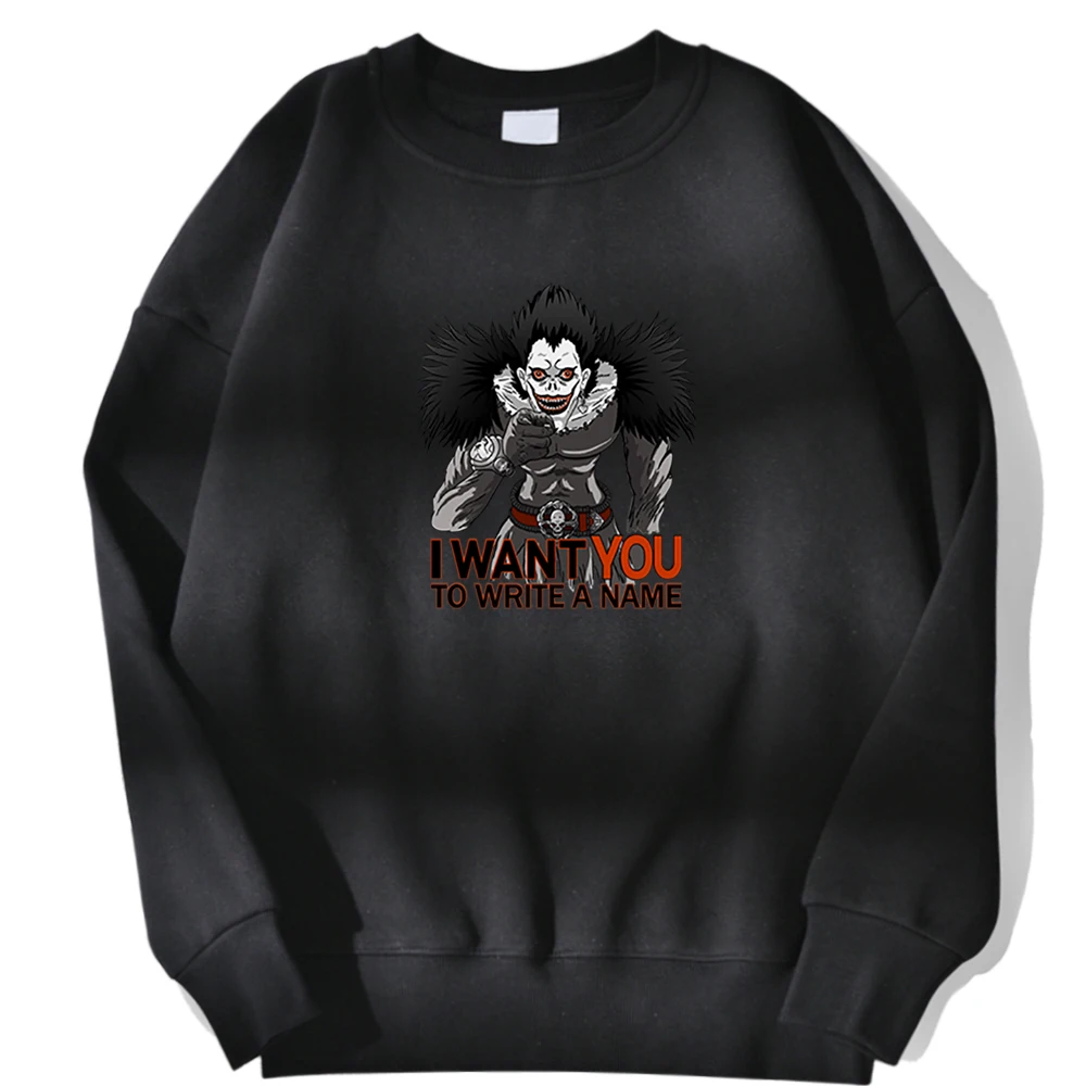 

Japan Anime Death Note Personality Print Warm Man Sweatshirts Harajuku Trend Men Hoody Long Sleeve Streetwear Mens Sportswear