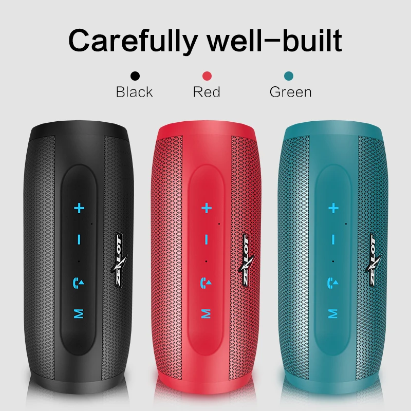 Беспроводная колонка Zealot S16 TWS Портативная HIFI сабвуфер стерео большой