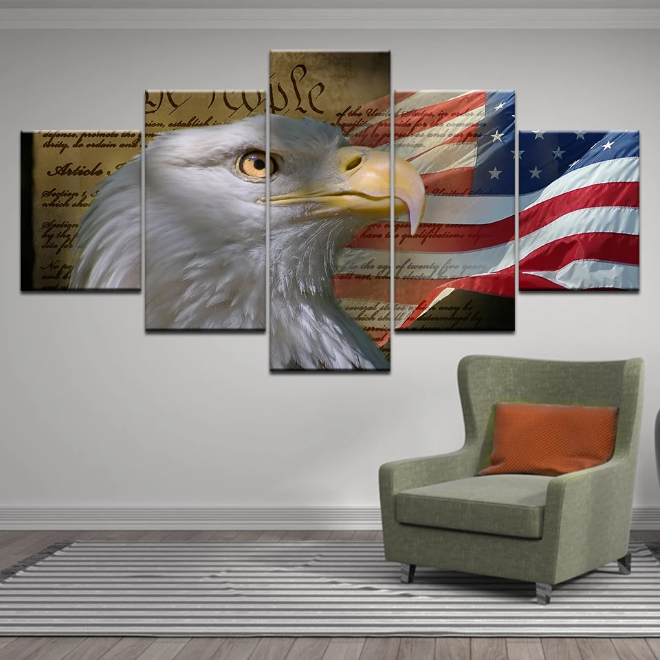 5 шт. Набор для вышивки крестиком с изображением животных из американского