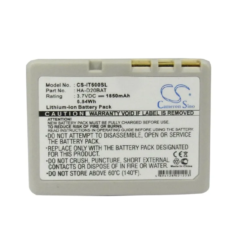 

Cameron Sino 1850mAh Battery CA60L1-G, CA60L4-G, HA-D20BAT for Casio HA-020LBAT, HA-D20BAT, HA-D21LBAT, IT-300, IT-600